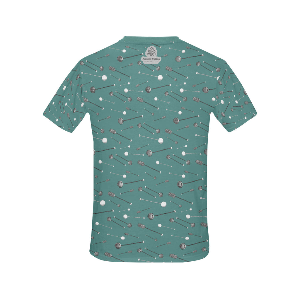 Spin more Poi Shirt, Green- Juggling Calling